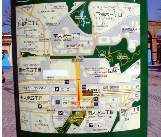 南大沢駅前MAP