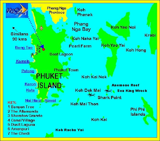 Phuket Map by H2O